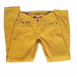 True Religion Brooklyn Yellow Jeans